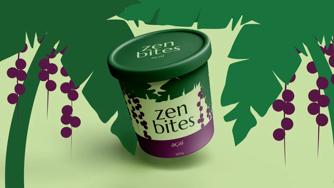 Case Zen Bites — embalagem de açaí
